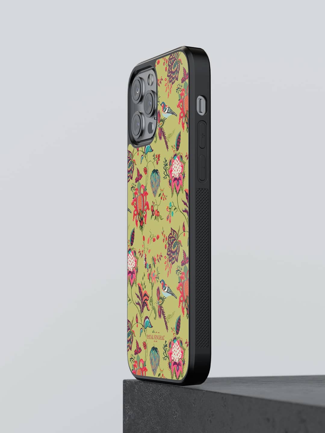 

macmerise Chidya Printed iPhone 12 Pro Max Phone Bumper Case, Olive