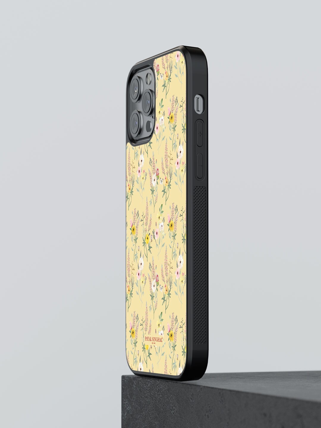 

macmerise Floral Printed iPhone 12 Pro Max Phone Bumper Case, Yellow