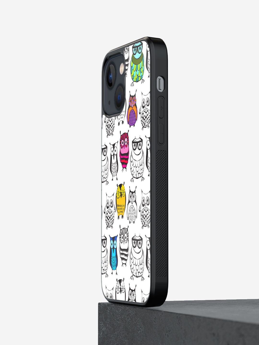 

macmerise Owl Printed iPhone 13 Mini Phone Bumper Case, White