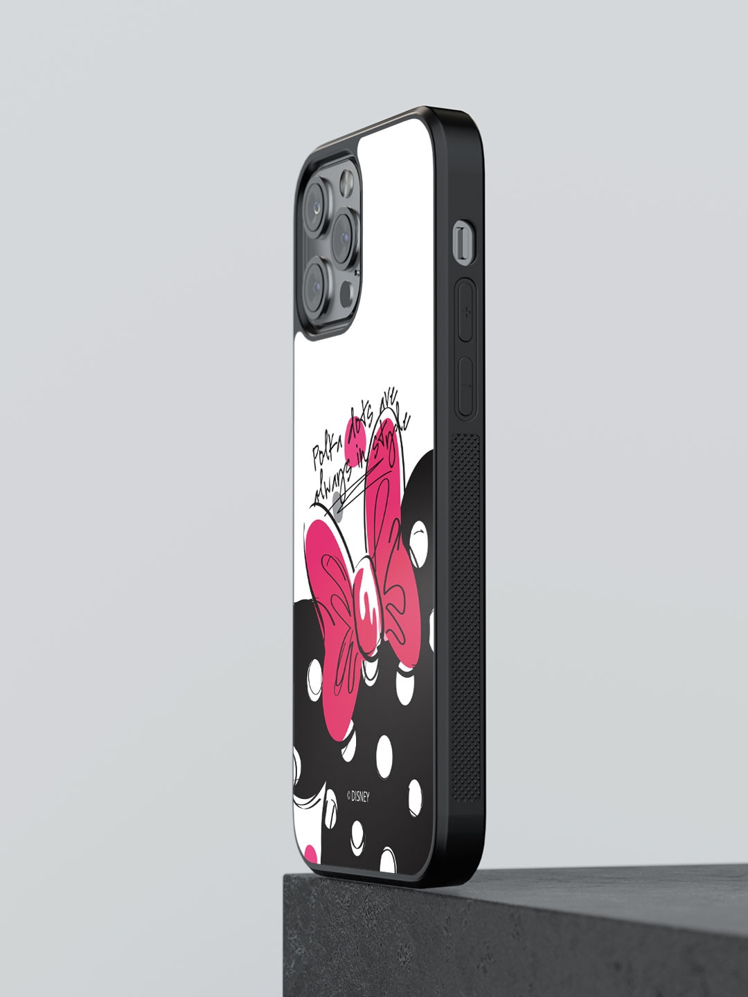 

macmerise Polka Minnie Printed iPhone 12 Pro Max Phone Bumper Case, White