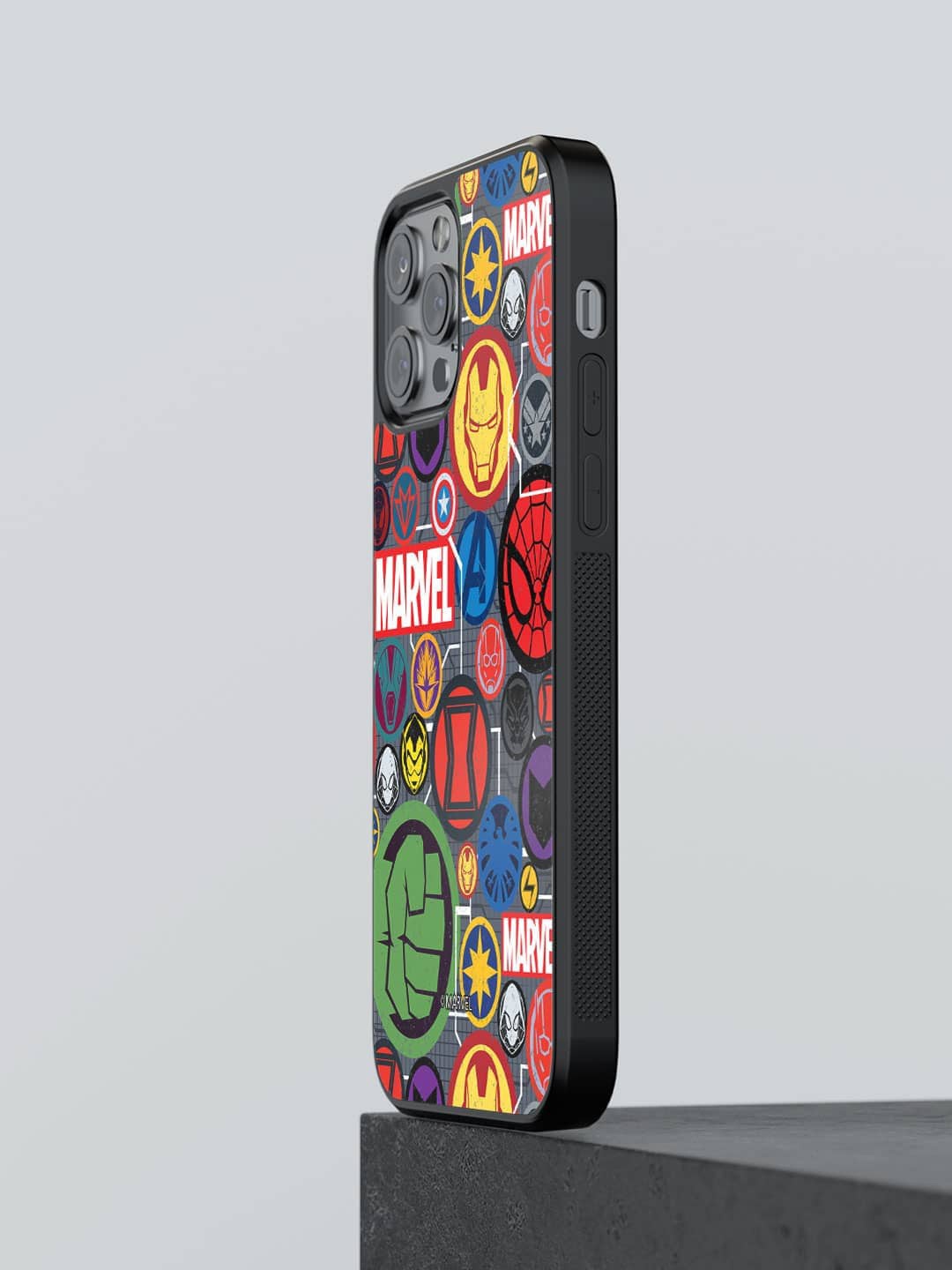

macmerise Marvel Iconic Printed iPhone 12 Pro Max Phone Bumper Case, Grey