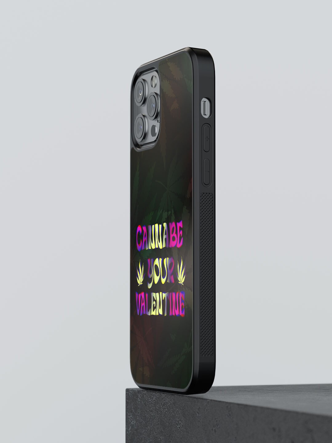 

macmerise Printed iPhone 12 Pro Max Phone Bumper Case, Black