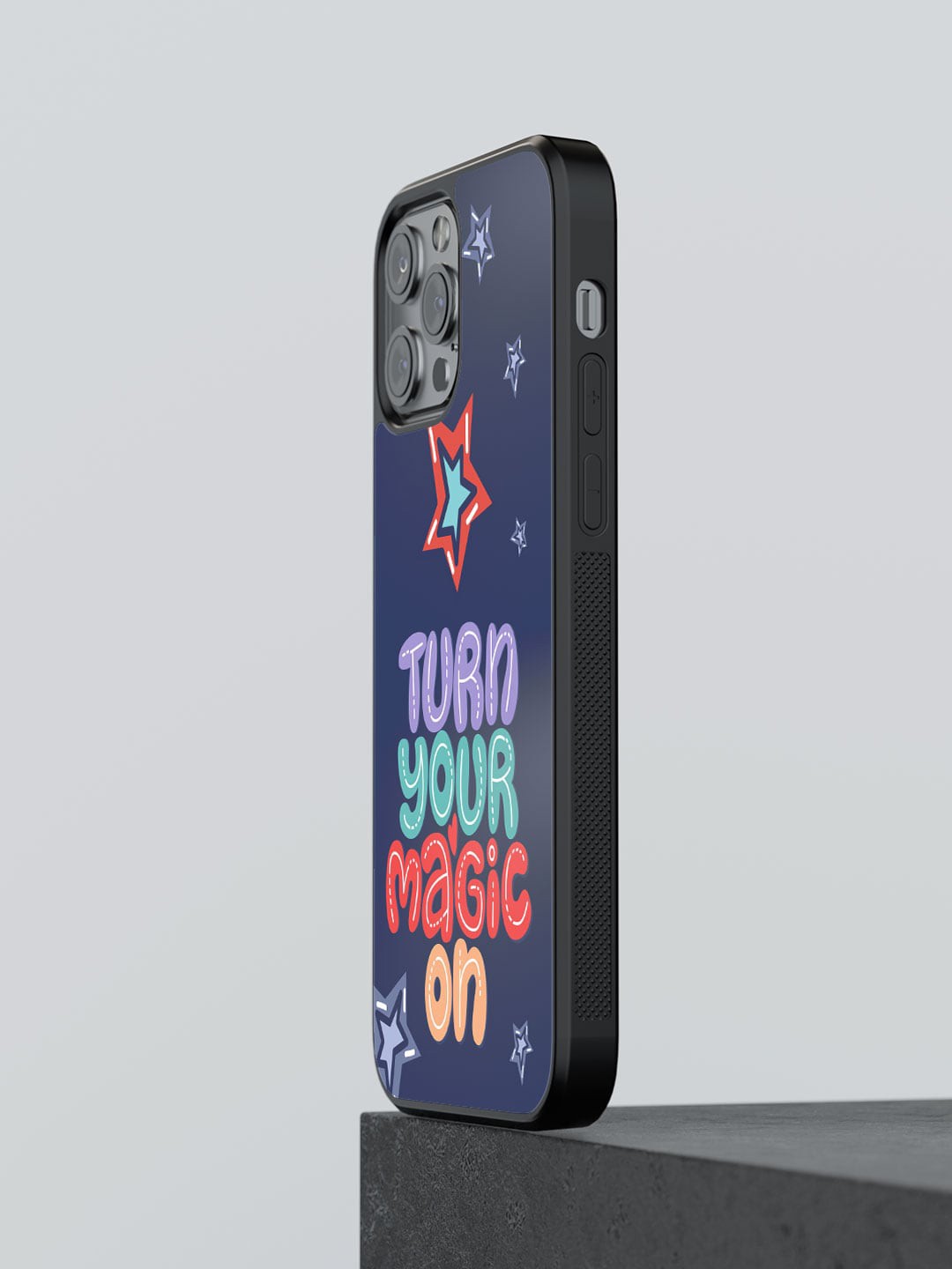 

macmerise Turn your Magic on Printed iPhone 12 Pro Max Phone Bumper Case, Navy blue