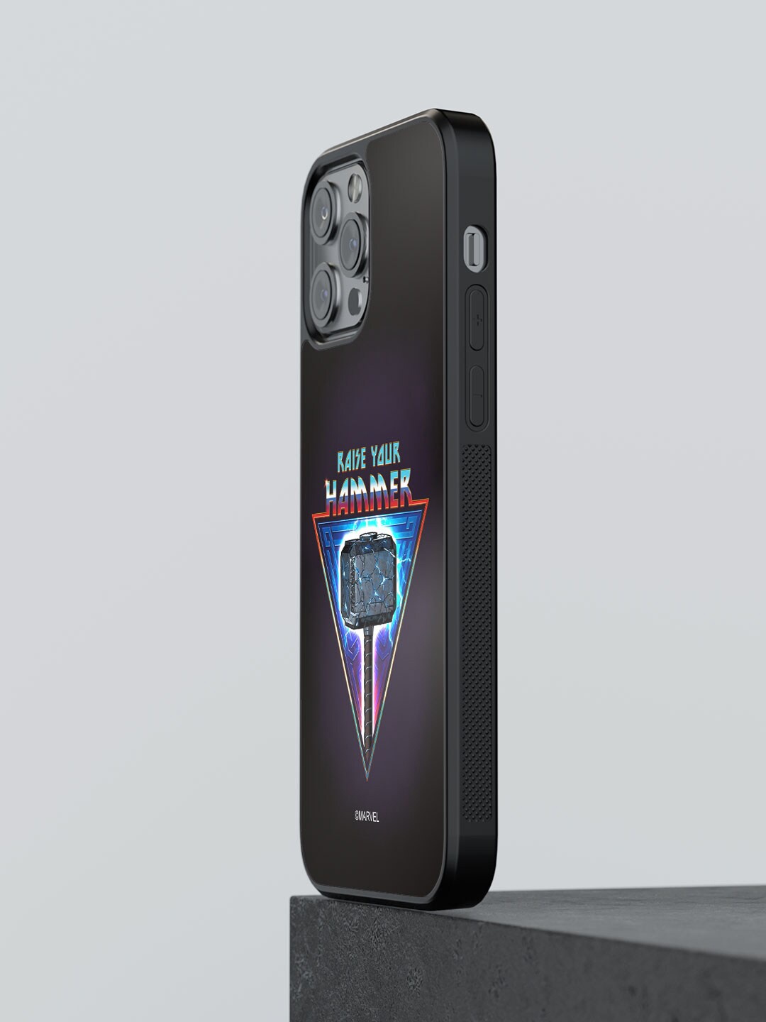 

macmerise Thor Printed iPhone 12 Pro Max Phone Bumper Case, Black