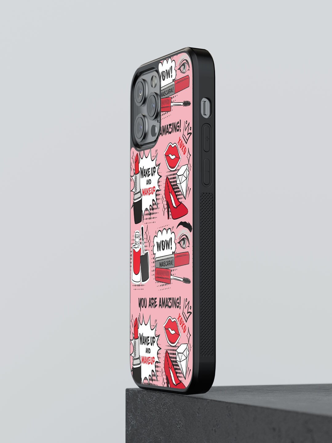 

macmerise Printed iPhone 12 Pro Max Phone Bumper Case, Pink