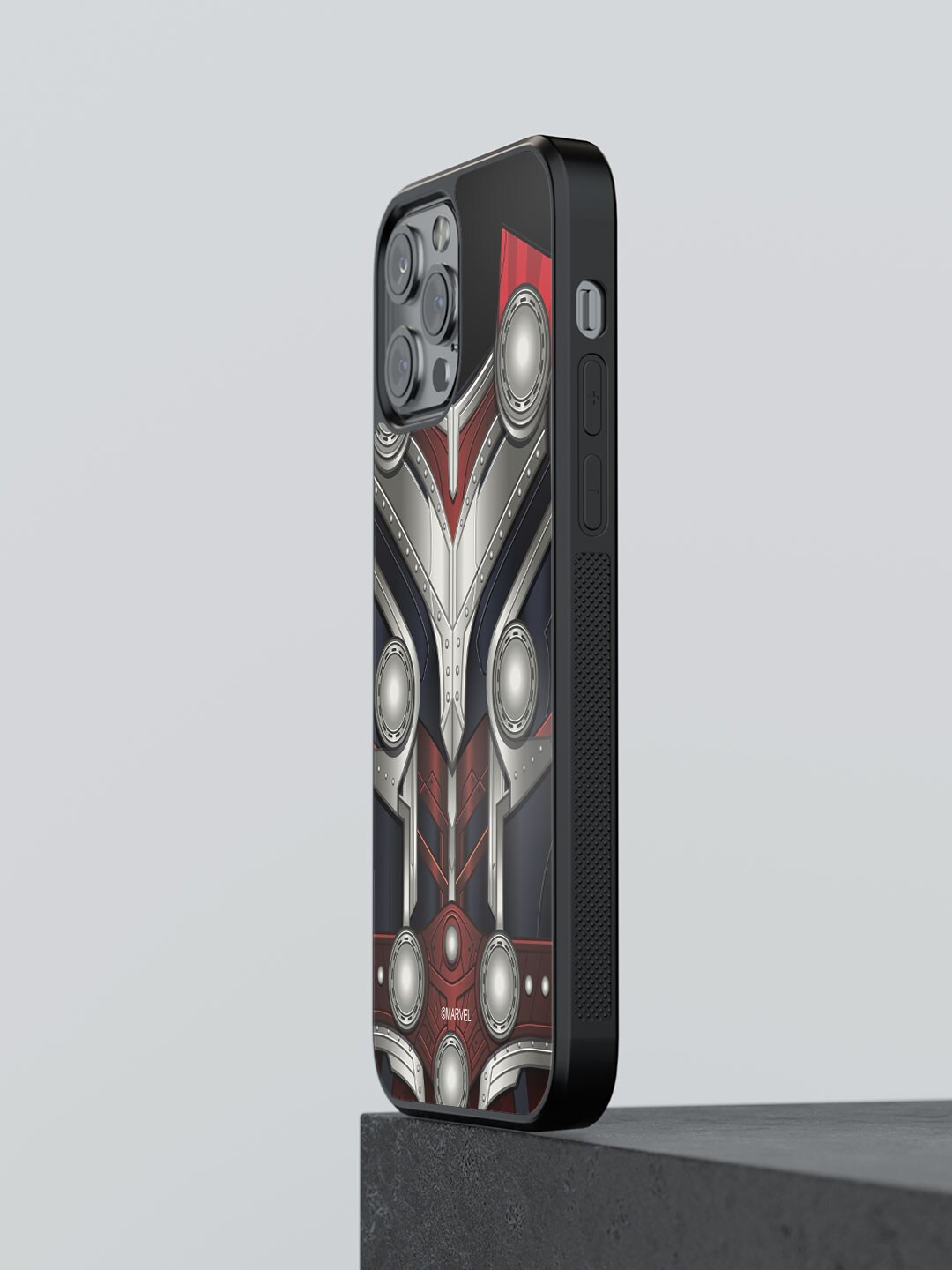 

macmerise Thor Printed iPhone 12 Pro Max Phone Bumper Case, Black