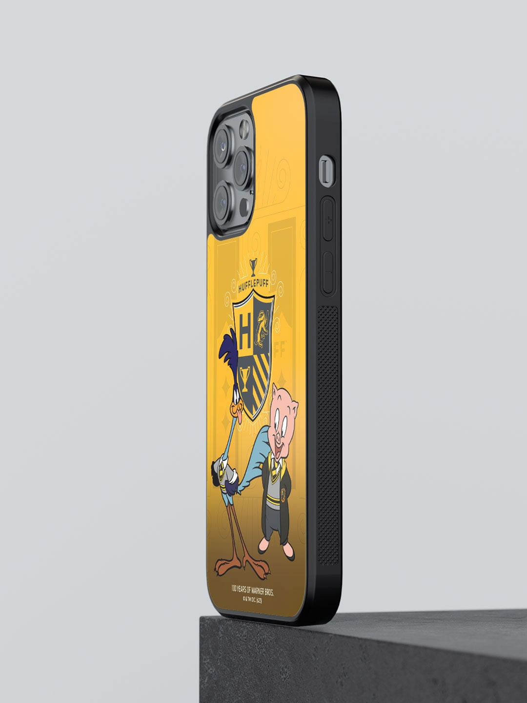 

macmerise Looney Hufflepuff Printed iPhone 12 Pro Max Phone Bumper Case, Yellow