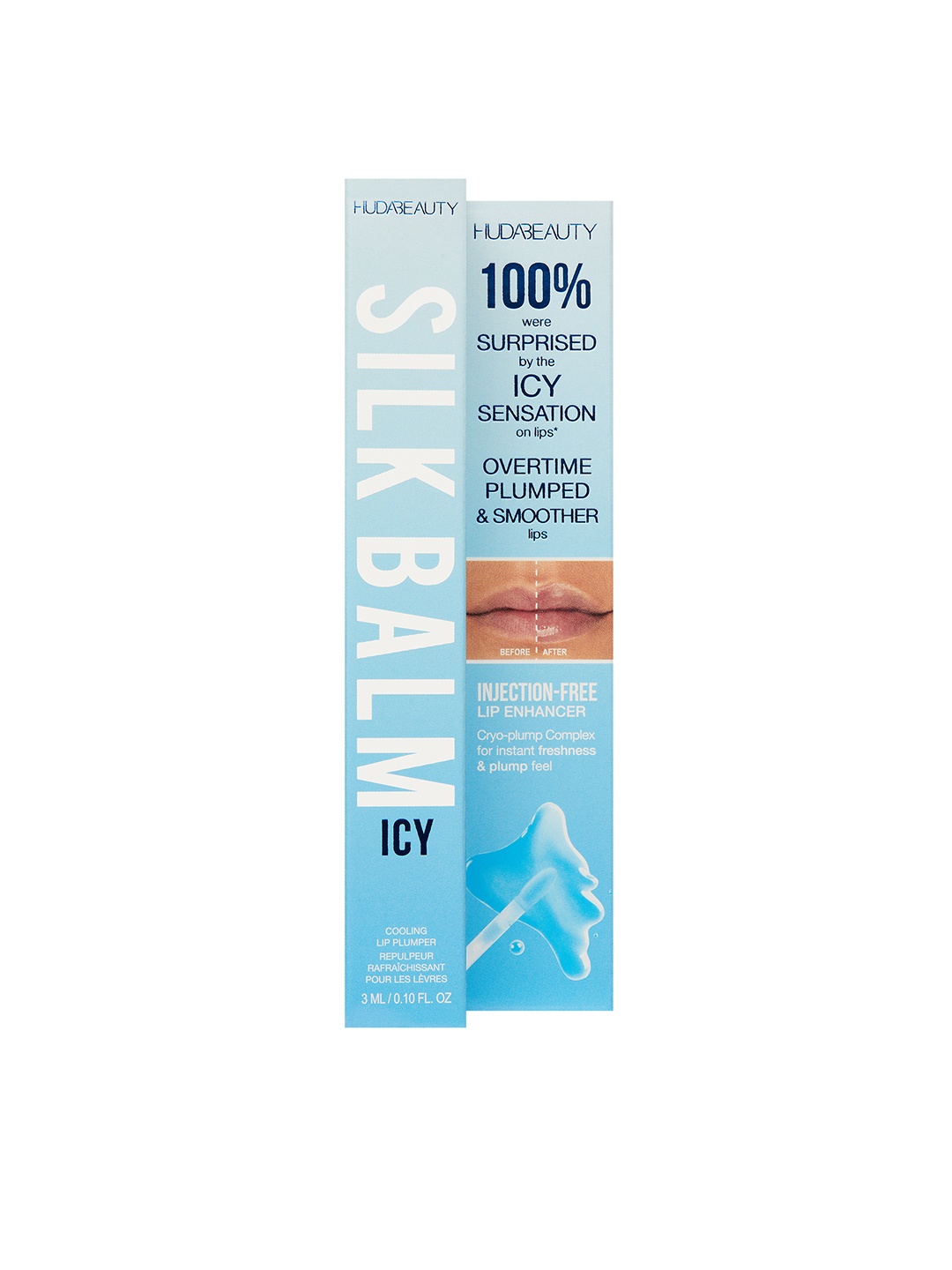 Huda Beauty Silk Balm Icy Cryo-Plumping Lip Balm 3ml - Frost, Blue