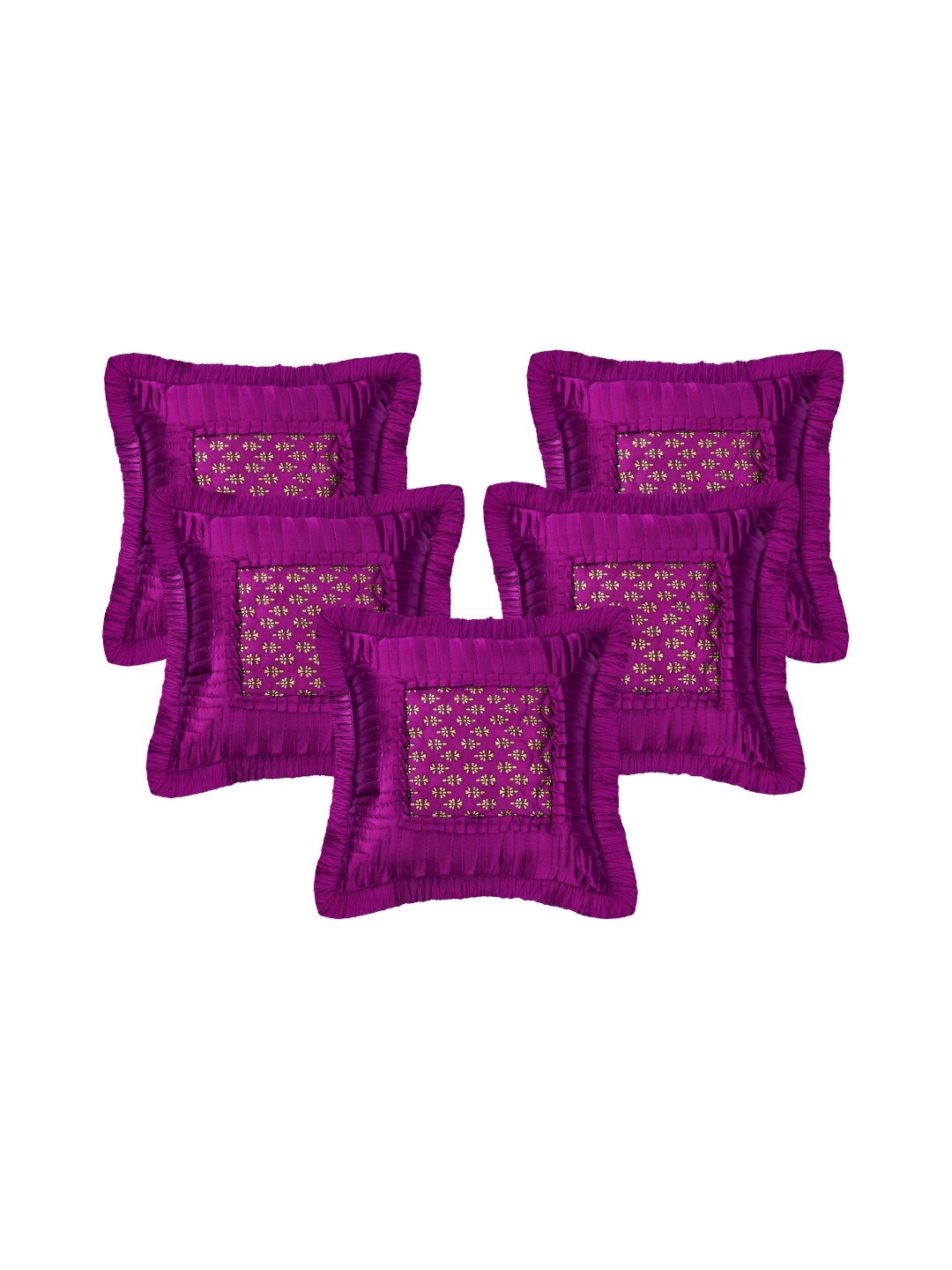 

Jaxmom Purple 5 Pieces Satin Square Cushion Covers