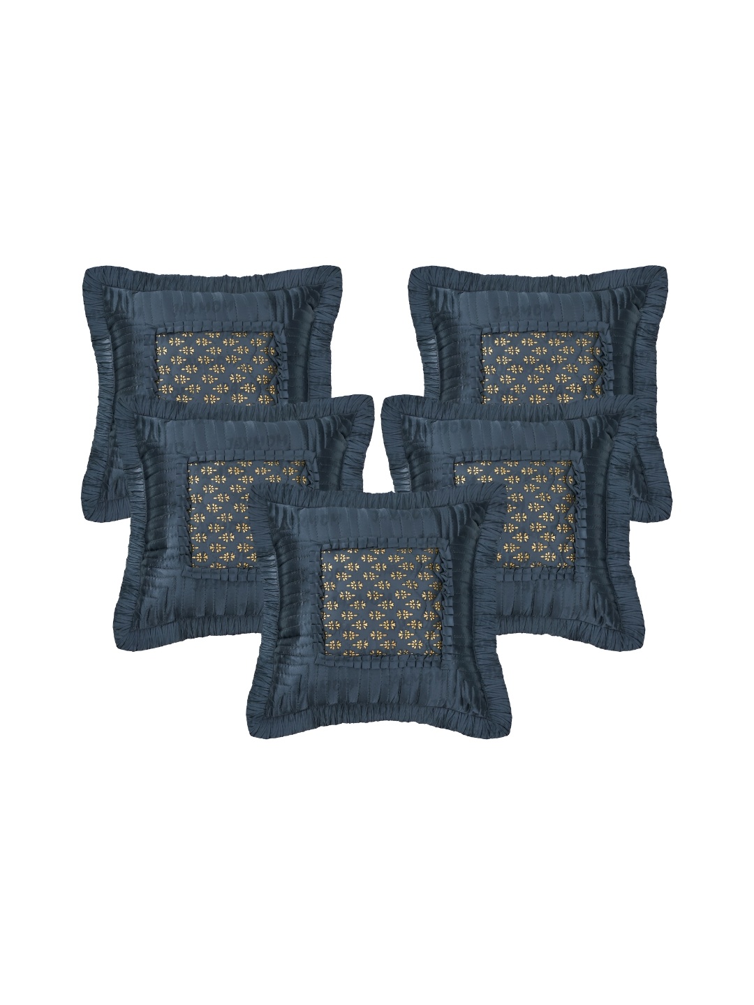 

Jaxmom Grey 5 Pieces Satin Square Cushion Covers