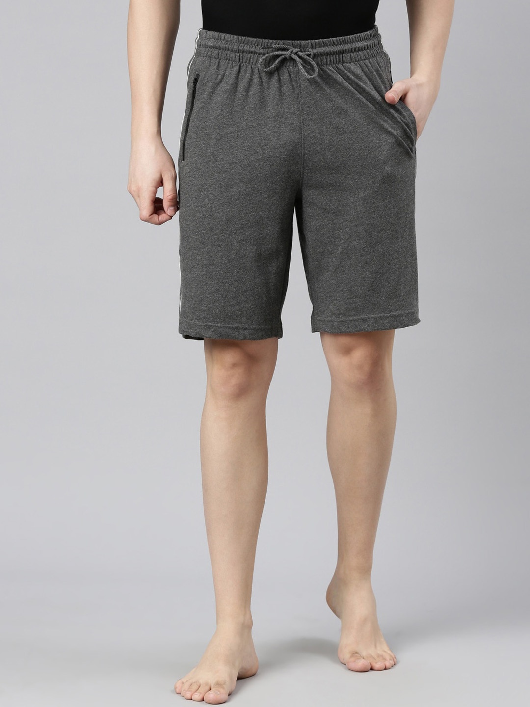

FASO Men Cotton Lounge Shorts, Charcoal