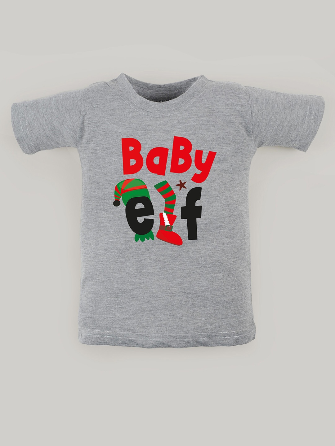 

FFLIRTYGO Kids Typography Printed Round Neck Pure Cotton T-shirt, Grey