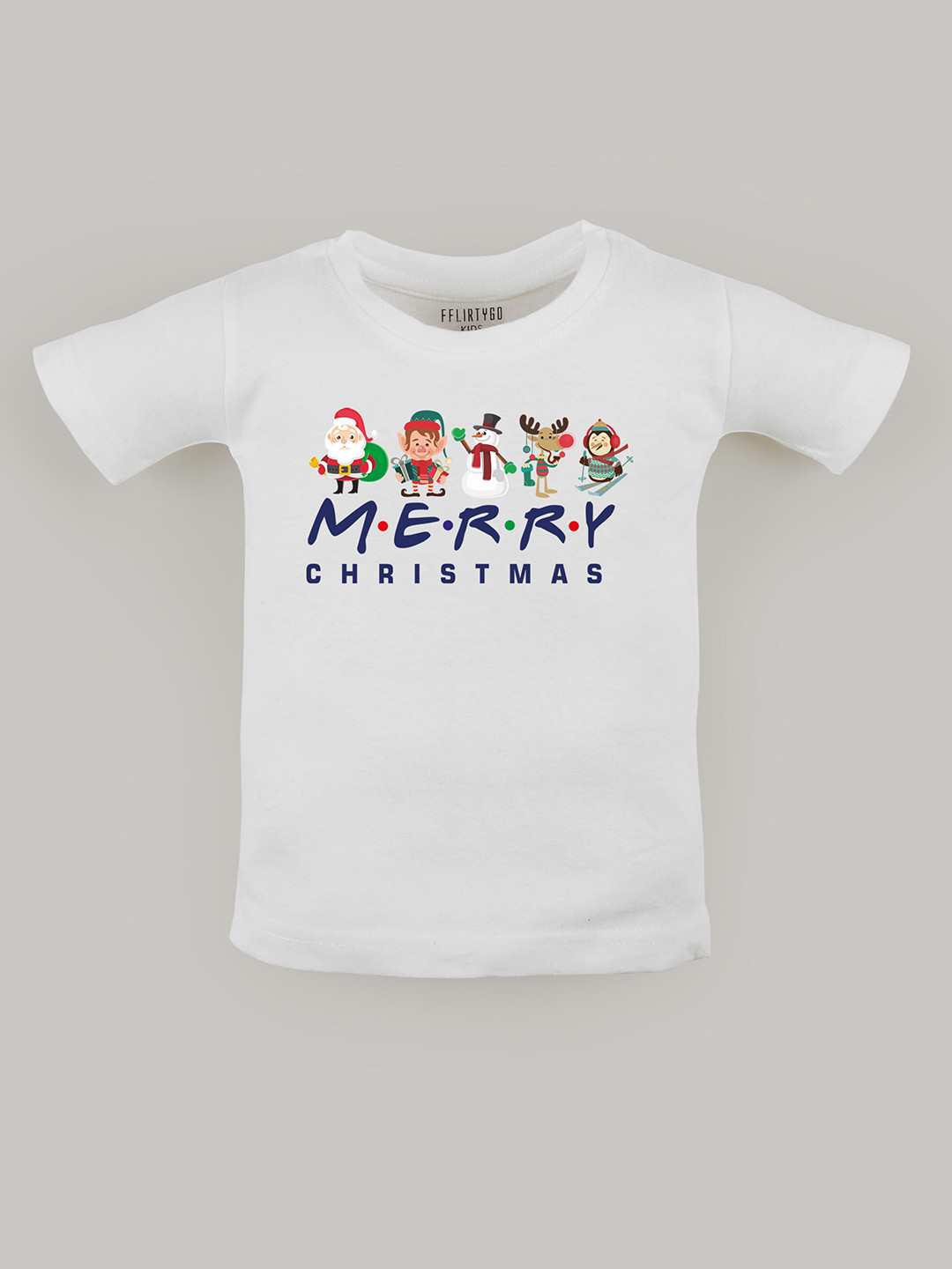 

FFLIRTYGO Kids Typography Printed Pure Cotton T-shirt, White
