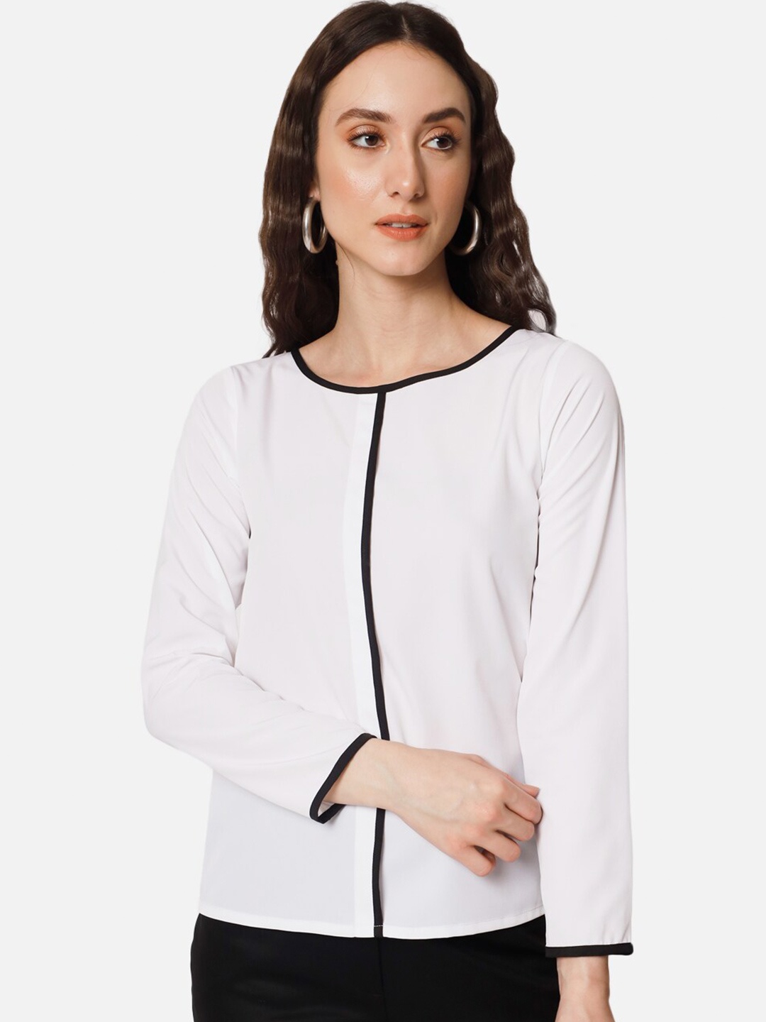 

BAESD Round Neck Long Sleeve Top, White