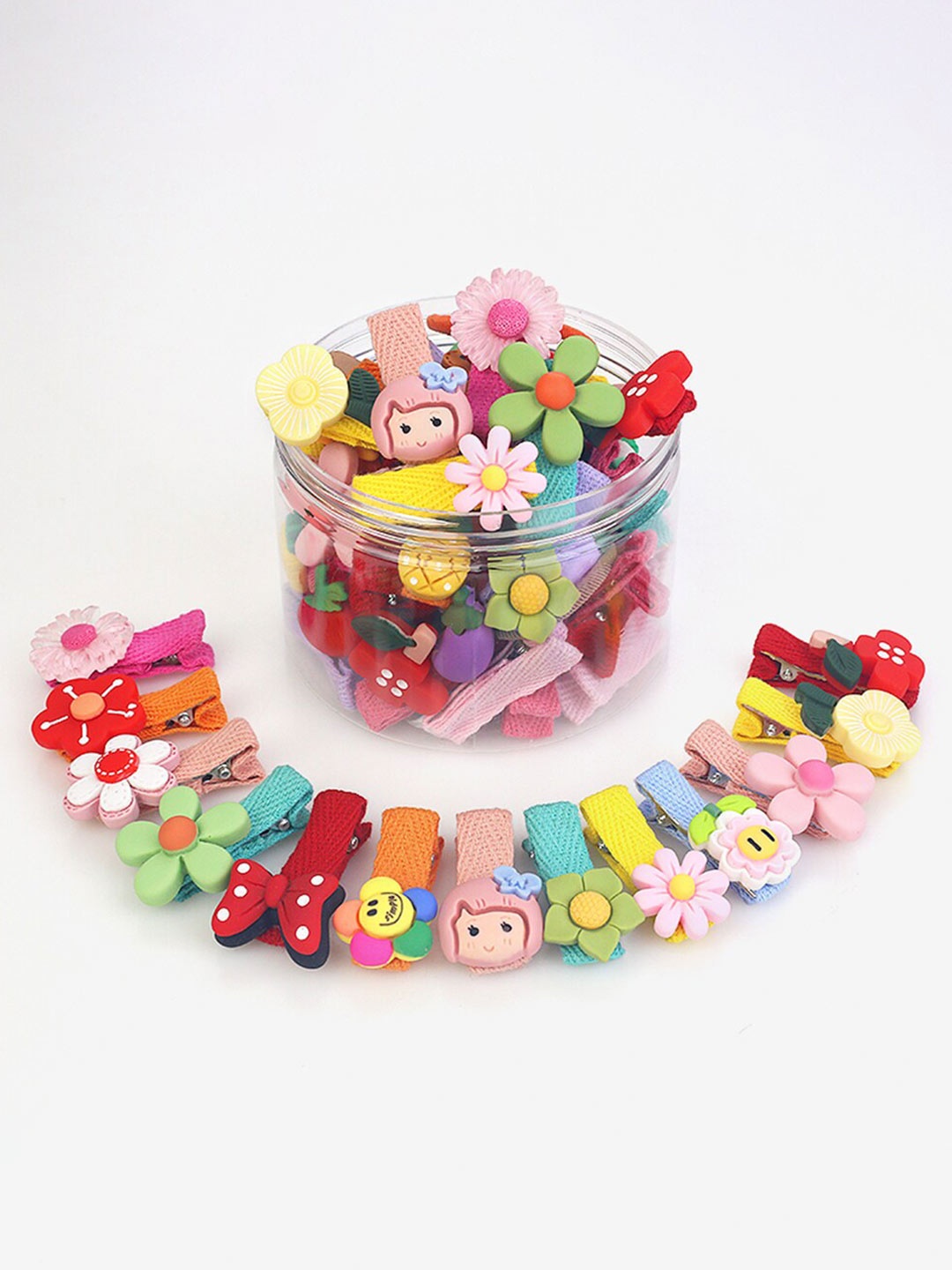 

Shining Diva Fashion Girls Set Of 26 Tic Tac Hair Clip, Red