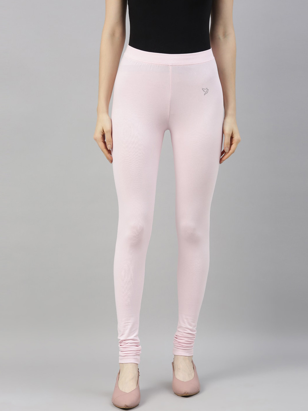 

TWIN BIRDS Women Cotton Churidar Length Leggings, Pink