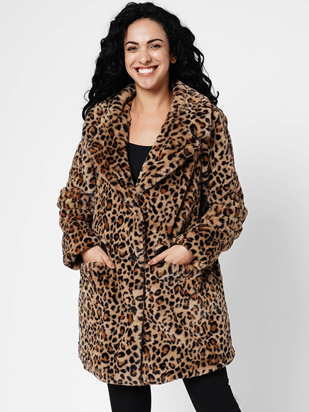 

Vero Moda Animal Printed Lightweight Longline Tailored Jacket, Brown