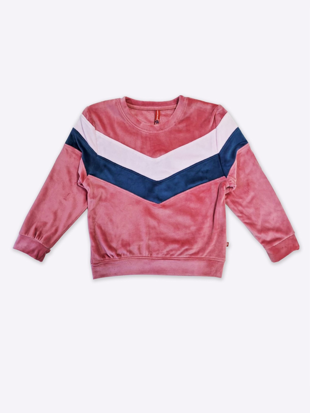 

GAME BEGINS Girls Colourblocked Pullover, Red