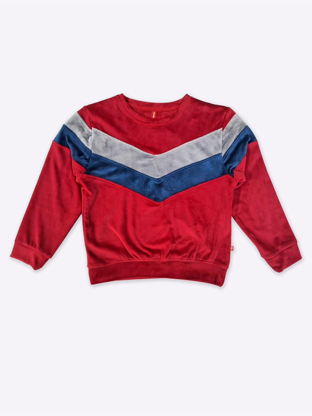

GAME BEGINS Girls Colourblocked Sweatshirt, Red