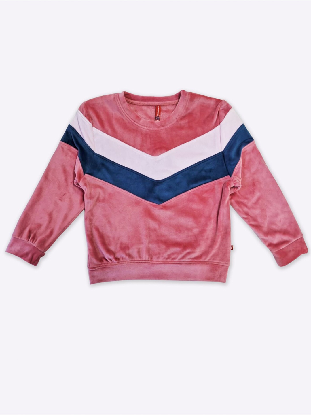 

GAME BEGINS Girls Colourblocked Pullover, Red