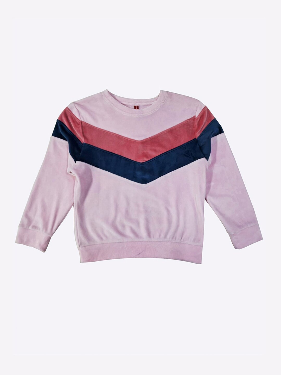 

GAME BEGINS Girls Colourblocked Sweatshirt, Pink