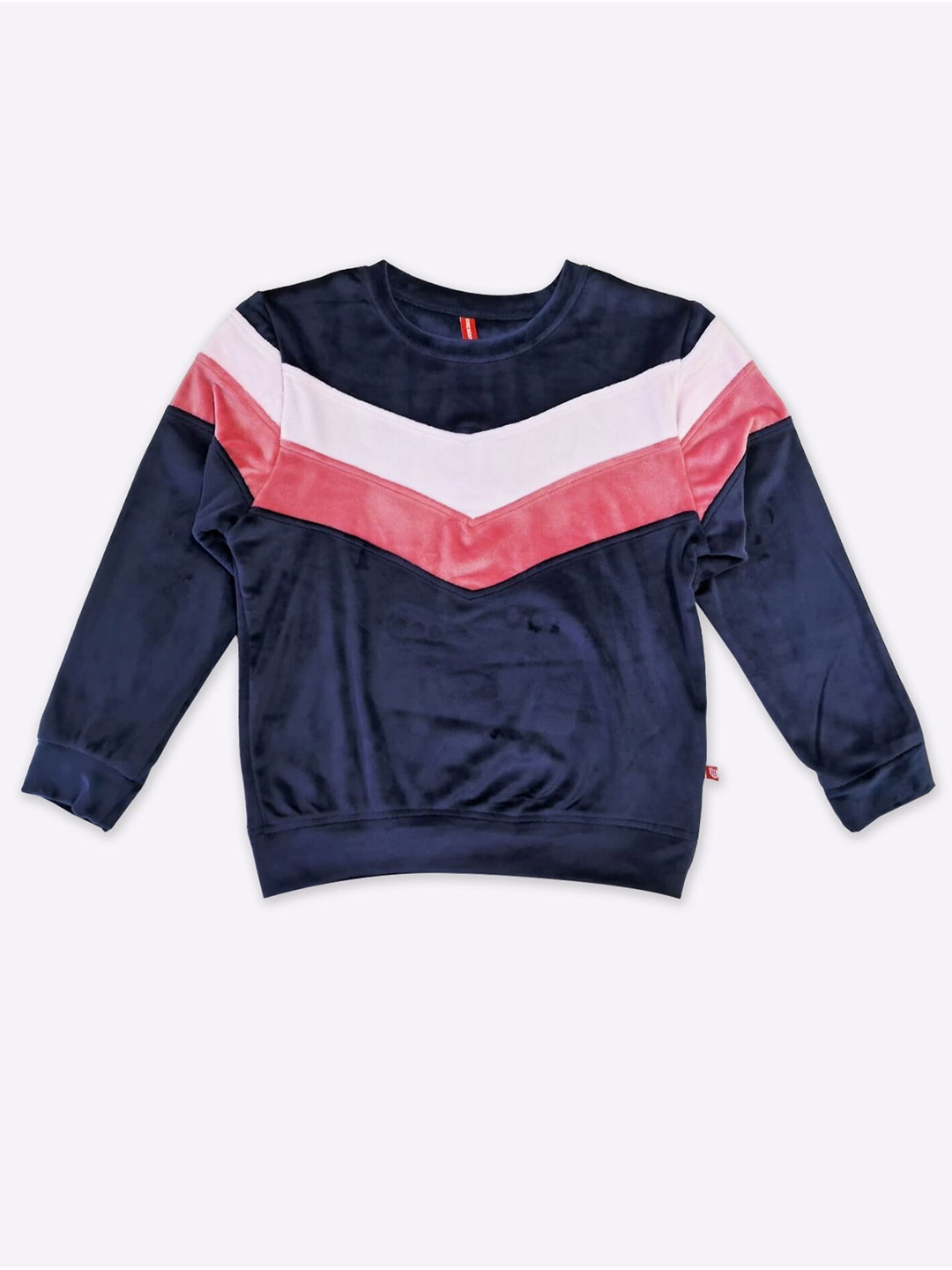 

GAME BEGINS Girls Colourblocked Pullover, Navy blue