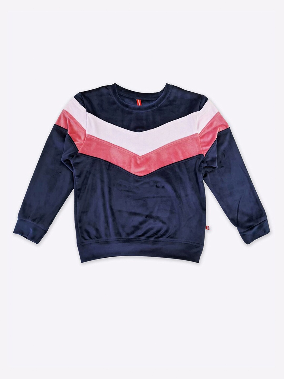 

GAME BEGINS Girls Colourblocked Sweatshirt, Navy blue