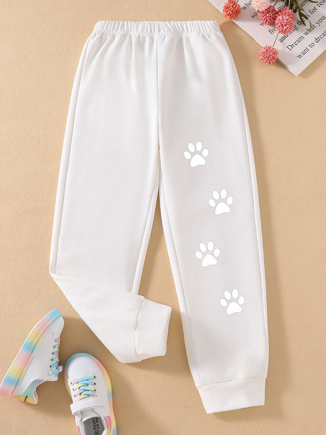 

StyleCast Girls White Printed Regular Fit Joggers