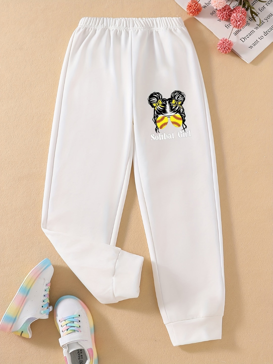 

StyleCast Girls White Printed Regular Fit Joggers
