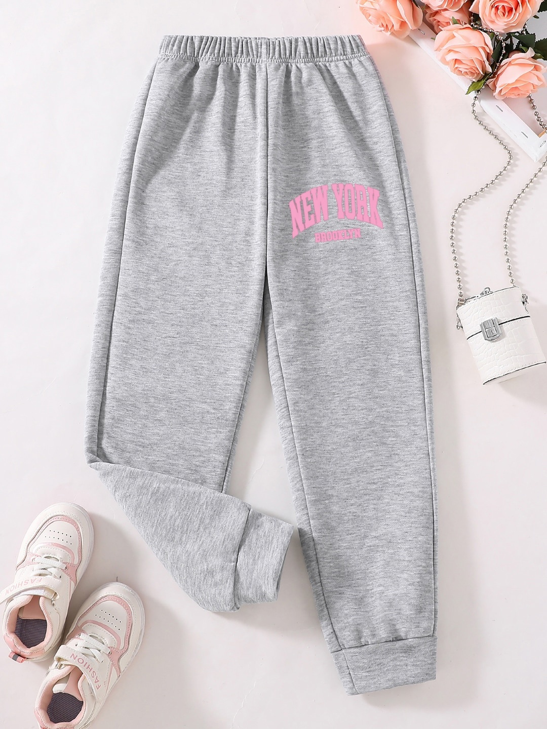 

StyleCast Girls Grey Typography Printed Joggers
