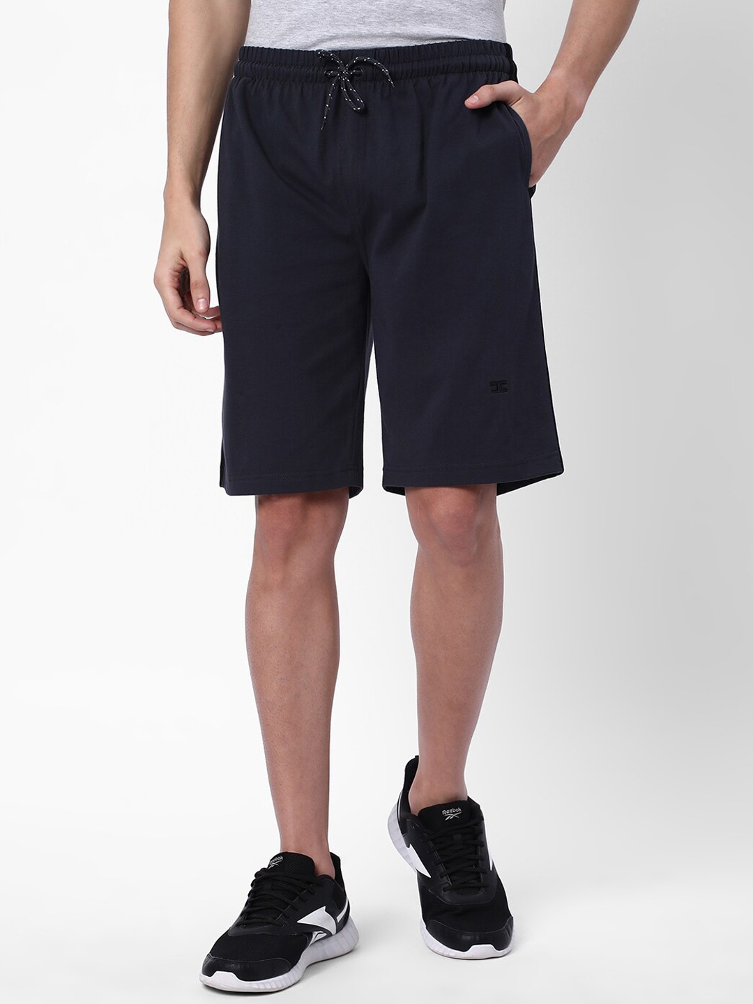 

Cotstyle Men Mid Rise Cotton Sports Shorts, Grey