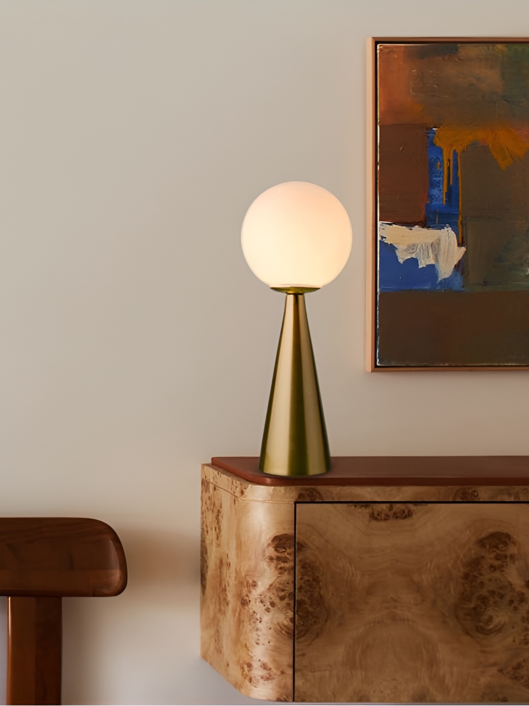 

Decor de Maison Gold-Toned Spherical Aluminium Table Lamp