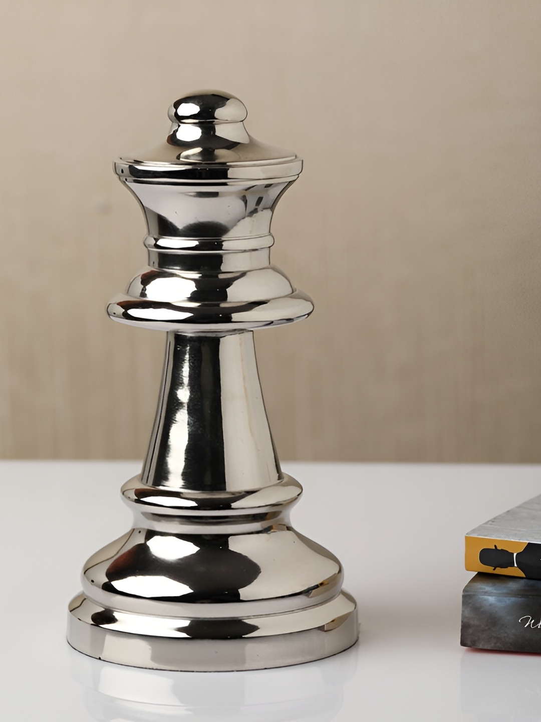 

Decor de Maison Silver Toned Chess Queen Medium Showpiece