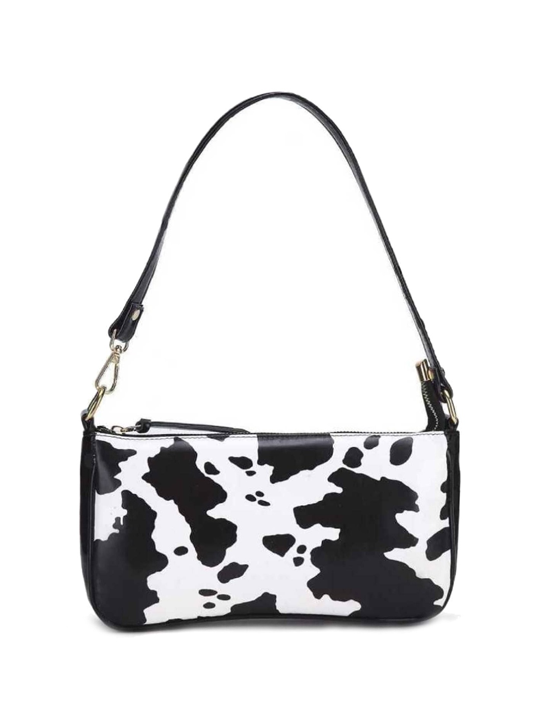 

Mast & Harbour White Black Abstract Printed Structured Sling Bag