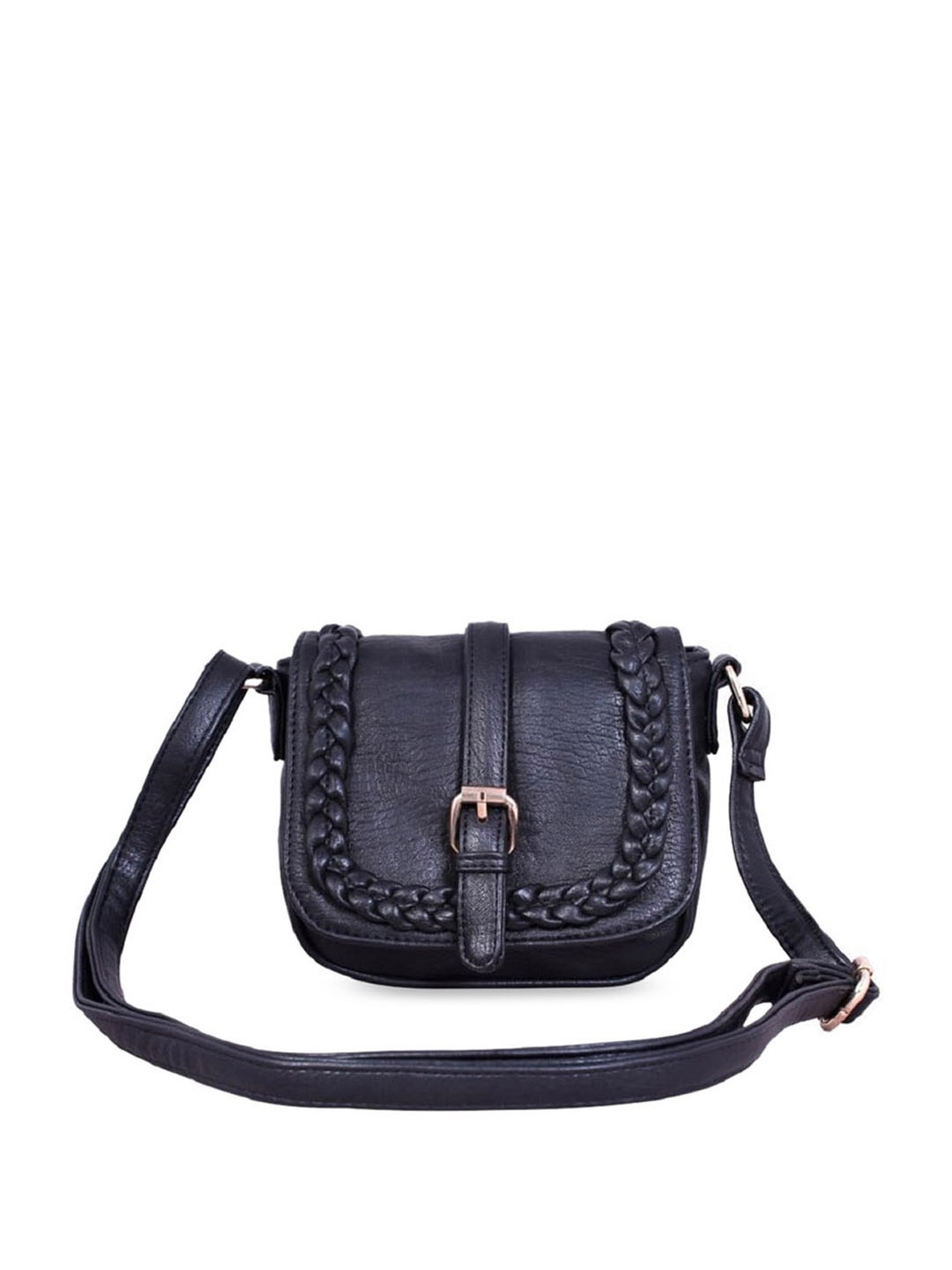 

Mast & Harbour Black Textured Structured Sling Bag