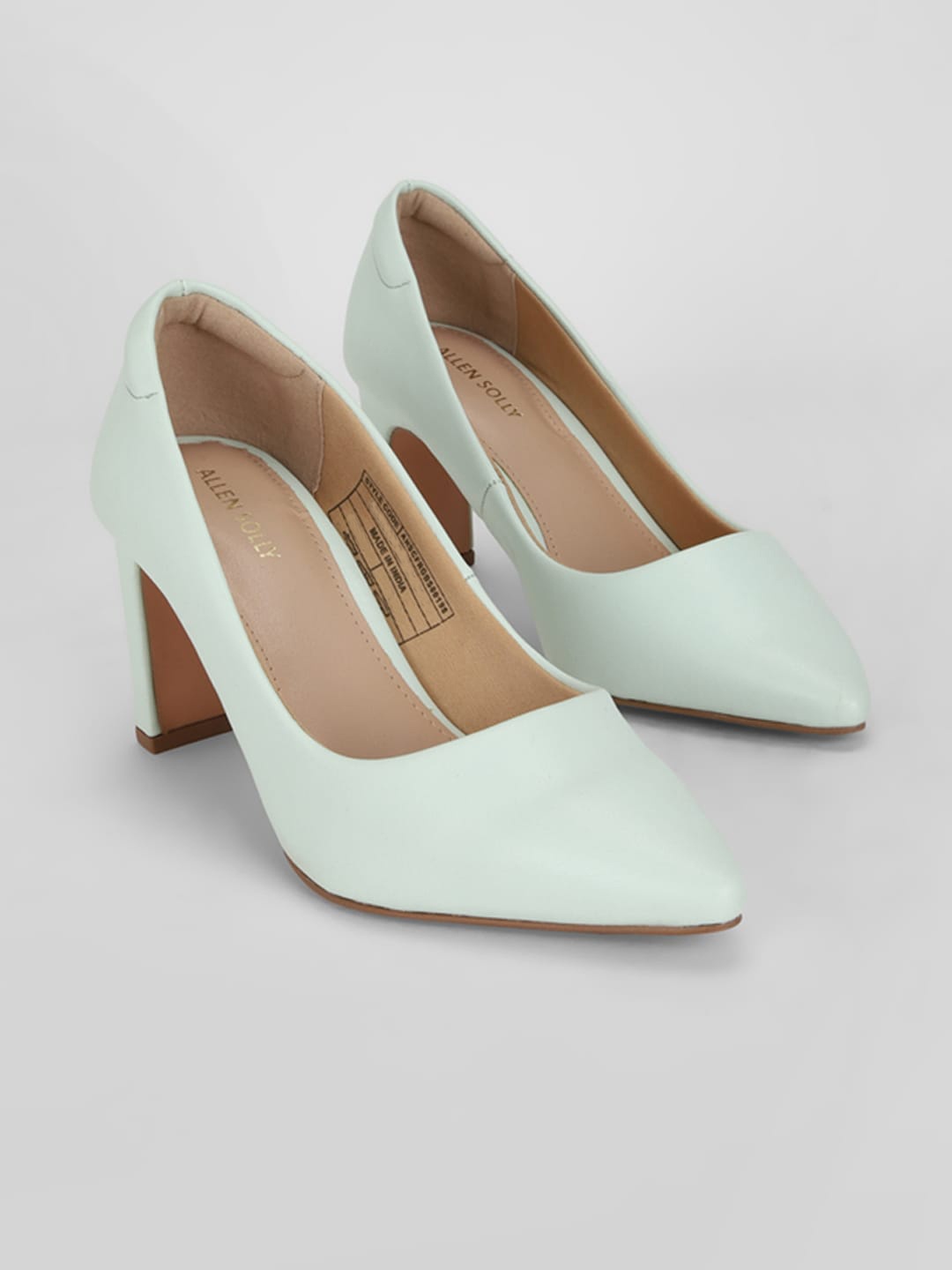 

Allen Solly Woman Pointed Toe Block Pumps, Sea green