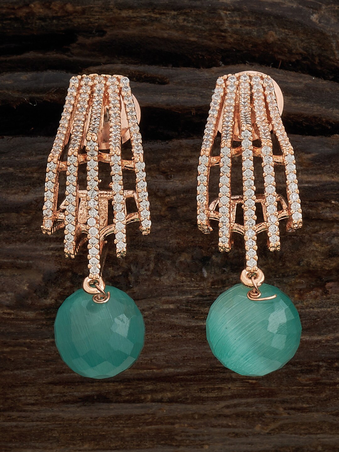 

Kushal's Fashion Jewellery Rose Gold-Plated Classic Drop Earrings