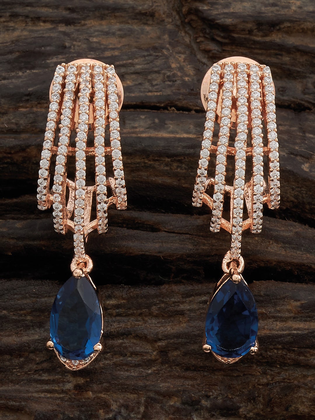 

Kushal's Fashion Jewellery Rose Gold-Plated Classic Drop Earrings