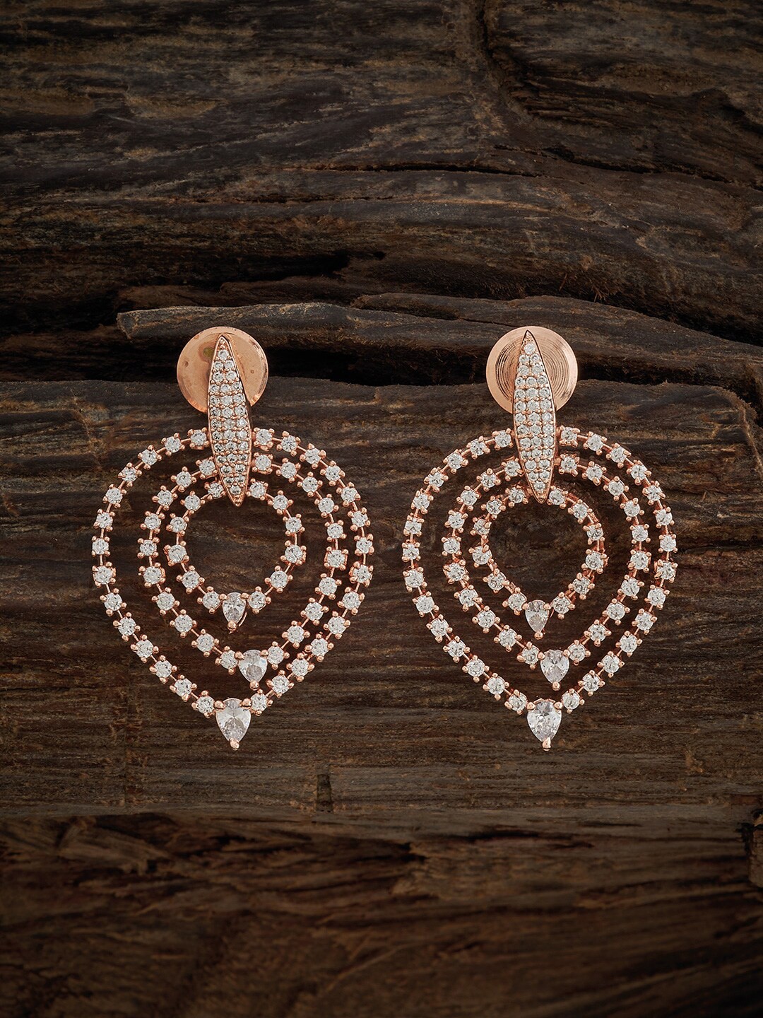 

Kushal's Fashion Jewellery Rose Gold-Plated Classic Drop Earrings