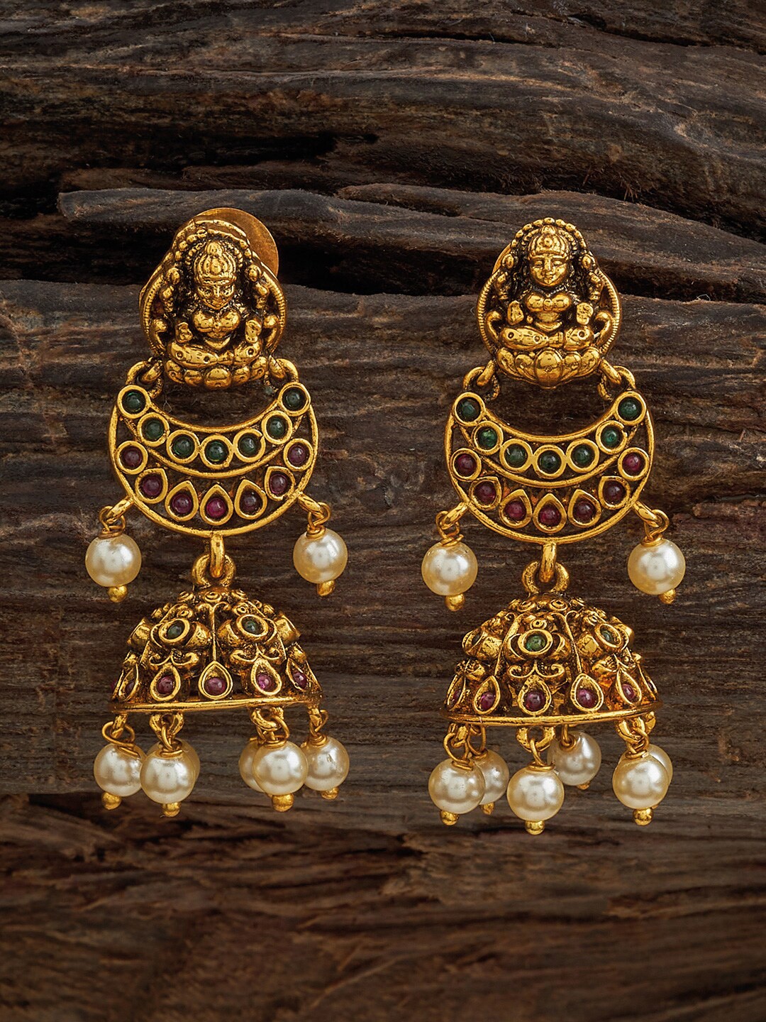 

Kushal's Fashion Jewellery Gold Plated Jhumkas
