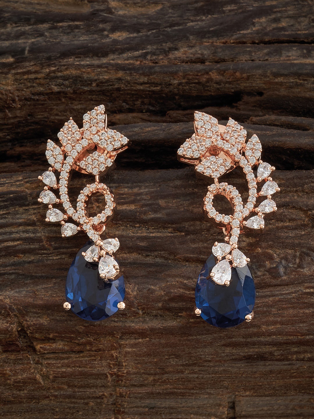 

Kushal's Fashion Jewellery Rose Gold Plated Drop Earrings