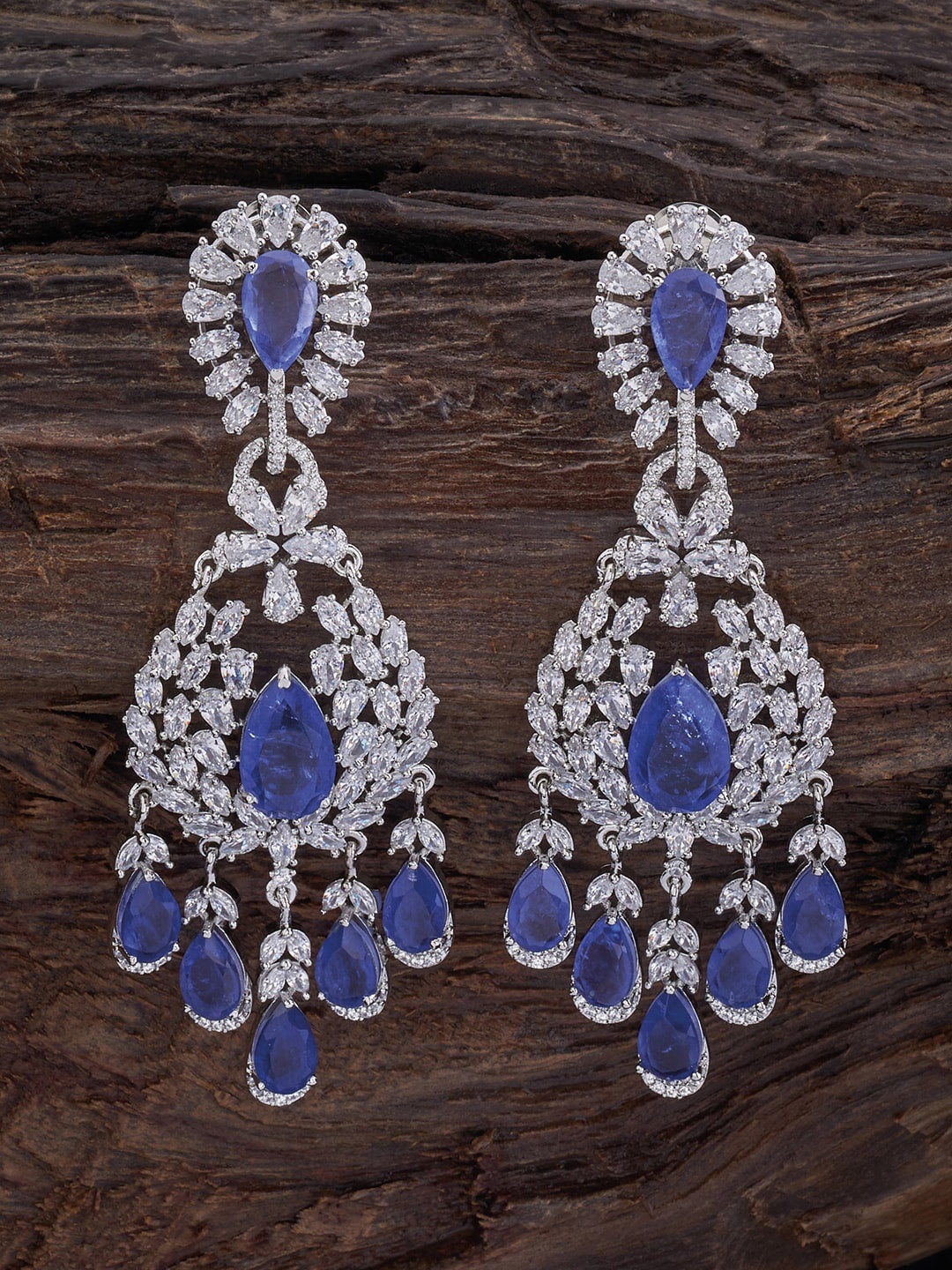 

Kushal's Fashion Jewellery Rhodium-Plated Classic Drop Earrings, Lavender