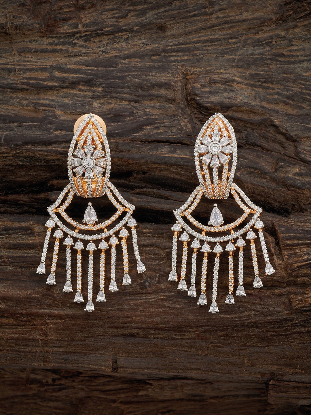 

Kushal's Fashion Jewellery Rhodium-Plated Classic Drop Earrings, White