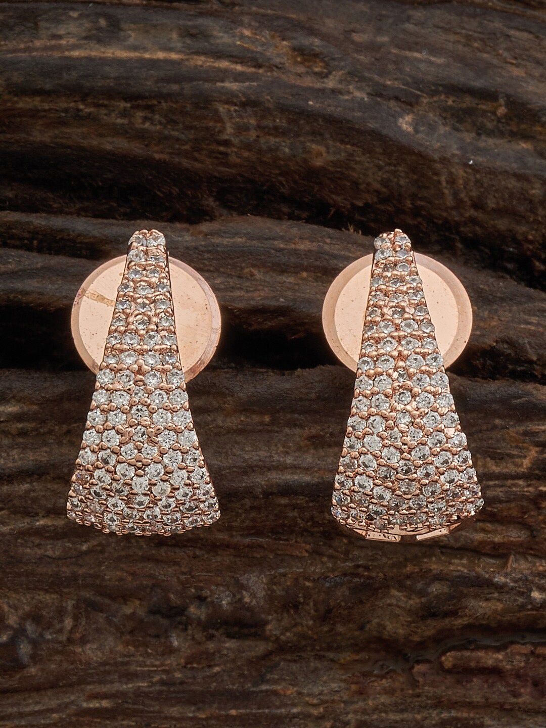 

Kushal's Fashion Jewellery Rose Gold-Plated Classic Drop Earrings, White