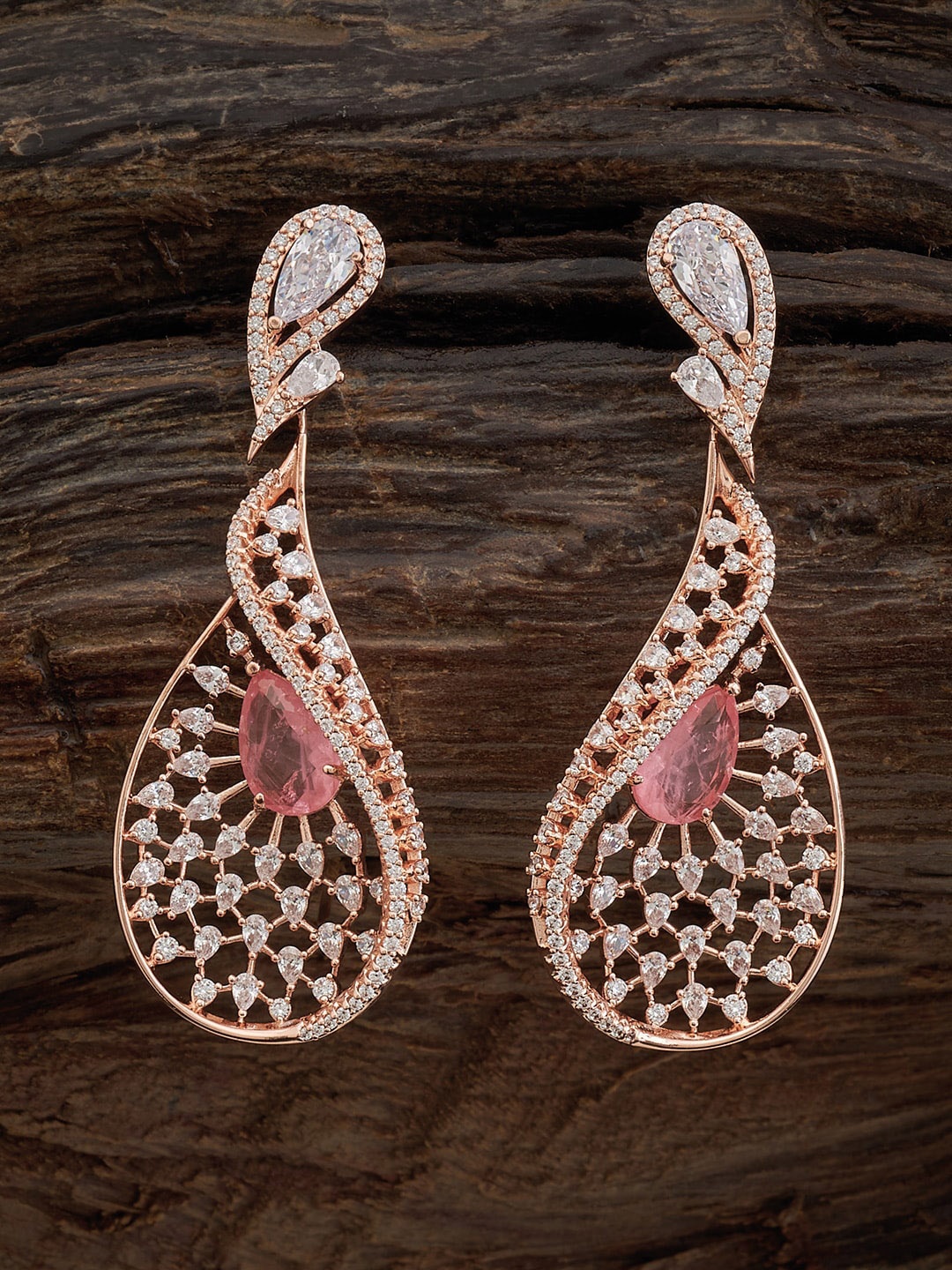 

Kushal's Fashion Jewellery Rose Gold-Plated Classic Drop Earrings