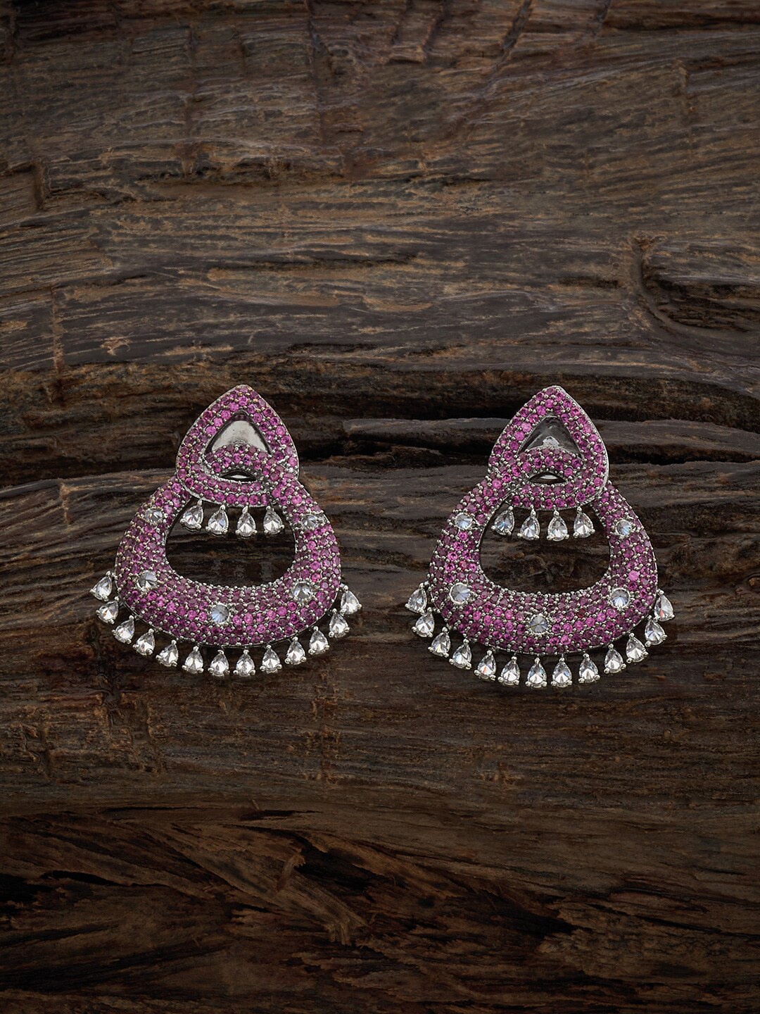 

Kushal's Fashion Jewellery Rhodium-Plated Classic Drop Earrings, Silver