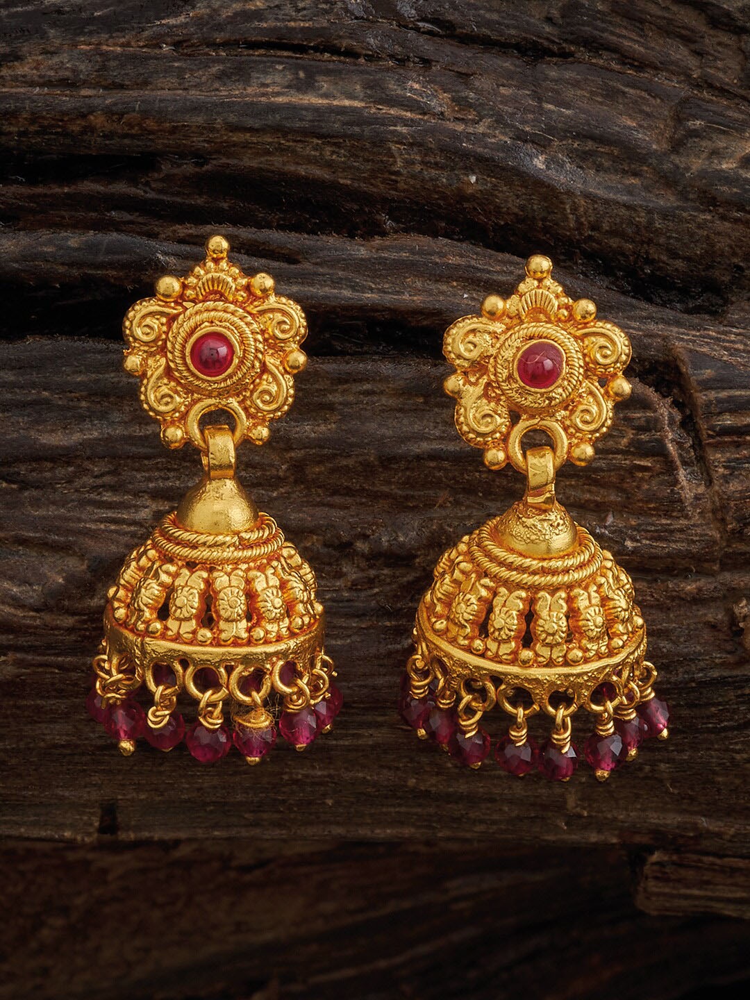 

Kushal's Fashion Jewellery Gold Plated 92.5 Pure Silver Classic Jhumkas