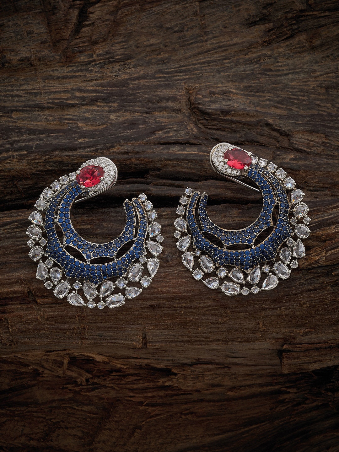 

Kushal's Fashion Jewellery Rhodium-Plated Classic Studs Earrings, Silver