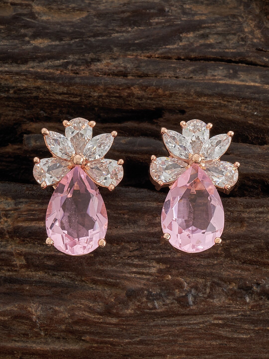 

Kushal's Fashion Jewellery Rose Gold-Plated Classic Studs Earrings