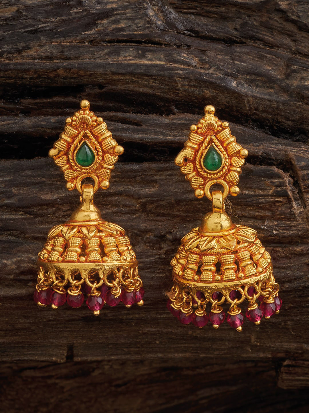 

Kushal's Fashion Jewellery Gold-Plated 92.5 Pure Silver Classic Jhumkas